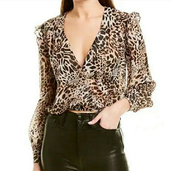 Blue Life Tops - Blue Life Fina Animal Print Blouse